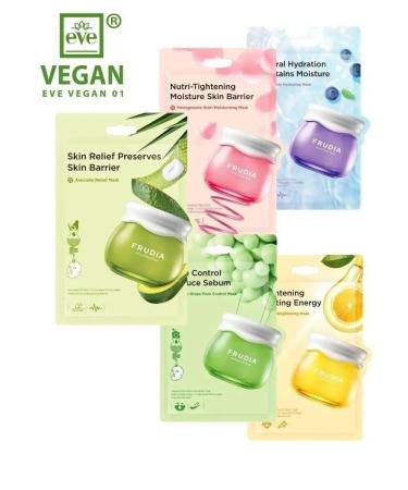 Frudia Facial masks fabric set Korea 5pc x 20ml - Buy Online on GoSupps.com