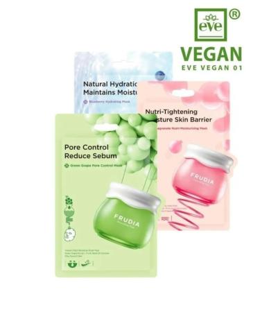 Frudia Set of masks berry paradise 3pc x 20ml - Buy Online on GoSupps.com