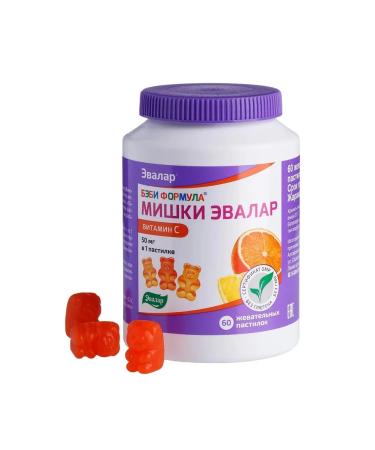 Evalar Baby formula Mishka vitamin C 60 loafers - 1 - Buy Online on GoSupps.com