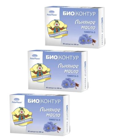 Biocontour Linseed oil 60 capsules 3 pcs