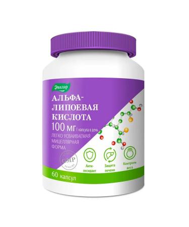 Evalar Alpha-lipoic acid 100 mg 60 pcs. Capsules weighing 1 -1pcs