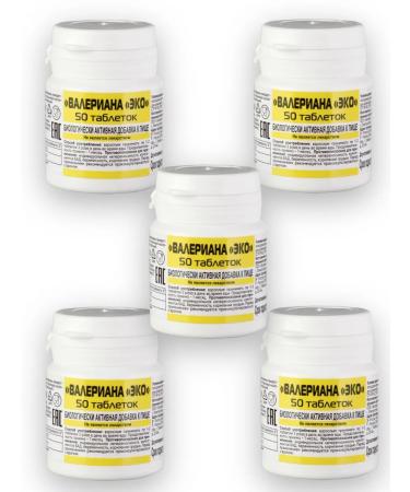 Ecotex Valerian Eco 50 tab. 5 jars