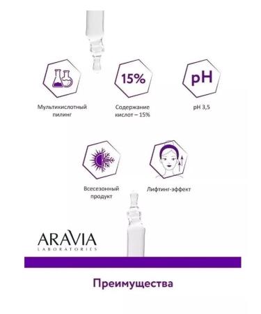 ARAVIA Skin elasticity with AHA and PHA with acids 15% 50 ml - Buy Online on GoSupps.com