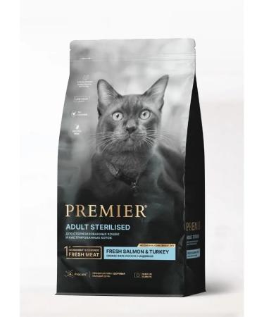 PREMIER For sterilized cats salmon and turkey 2kg - Buy Online on GoSupps.com