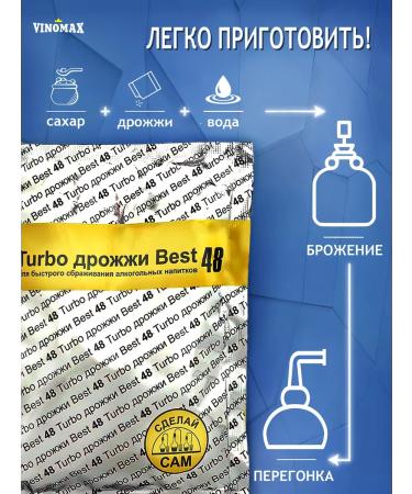 VINOMAX Turbo yeast Best 48 5 pieces 650 grams - Buy Online on GoSupps.com