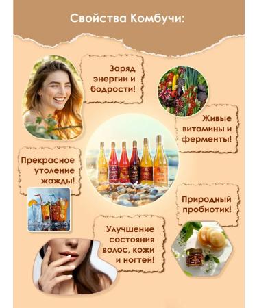 Promyod Combuche Elixir live tea mushroom set 4 pcs 1 liter - Buy Online on GoSupps.com