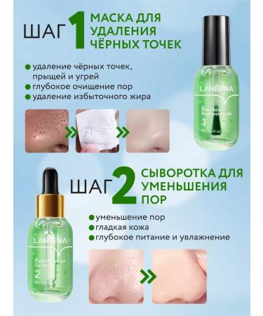 LANBENA Mask from black dots and serum for narrowing pores - Buy Online on GoSupps.com