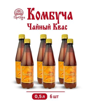 Promyod Kombucha "Tea kvass" 6pc x 0.5l tea mushroom Ivan-tea and honey