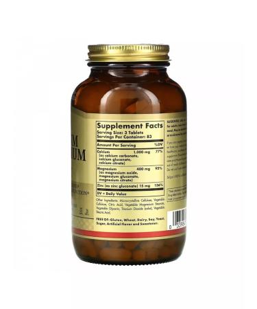 SOLGAR Calcium magnesium + zinc - Buy Online on GoSupps.com