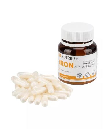 Nutriheal Iron HEALAT IRON Glycinate Helat Amino acids 60 caps - Buy Online on GoSupps.com