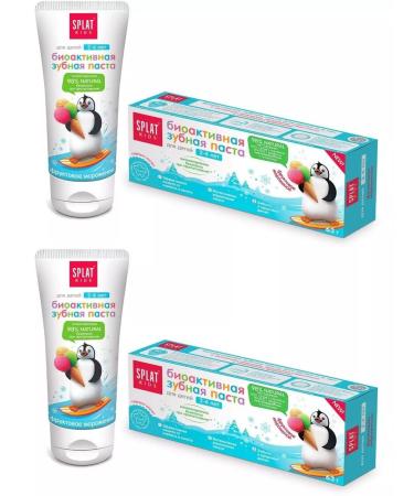 SPLAT KIDS toothpaste from 2-6 years old fruit ice cream 2 pieces