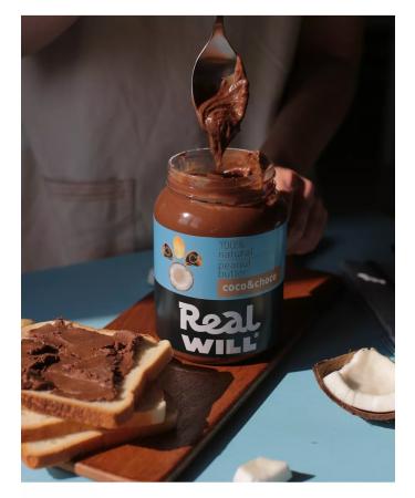 Real Will Arachical paste with coconut and chocolate without sugar 2pcs 1 kg - Buy Online on GoSupps.com