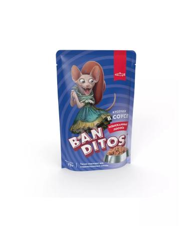 Banditos Spider for cats with exquisite salmon - 75 g x 24 pcs - Buy Online on GoSupps.com