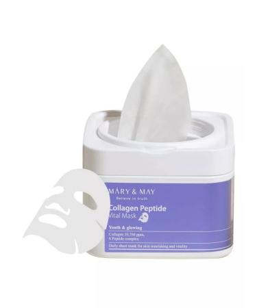 MARY&MAY A set of COLLAGEN PEPTIDE VITAL MASK Facial Faces - Buy Online on GoSupps.com