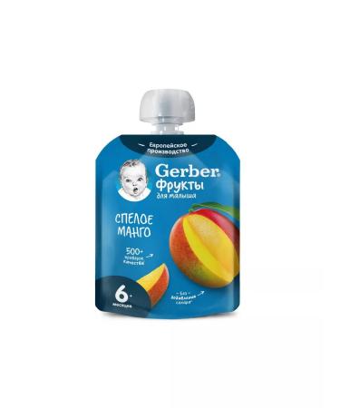 Gerber Fruit puree ripe mango from 6 months 90 g 4 pcs - Buy Online on GoSupps.com