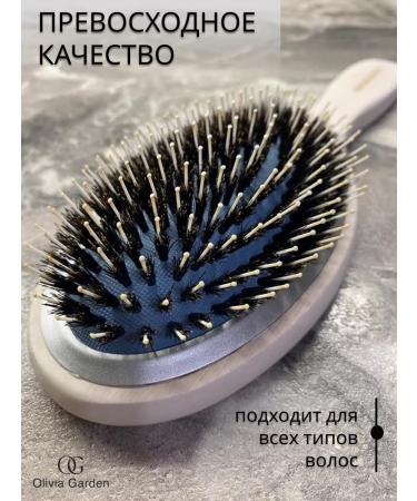 Olivia Garden Massage combing hair with natural bristles - Buy Online on GoSupps.com