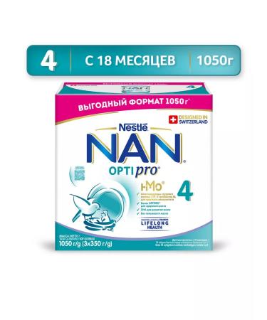 Milk Nan 4 Optipro from 18 months 1050 g 4 pcs - Buy Online on GoSupps.com