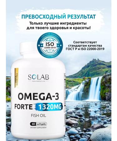 SOLAB Omega 3 Fort 1320 mg 60% of wild fish - Buy Online on GoSupps.com
