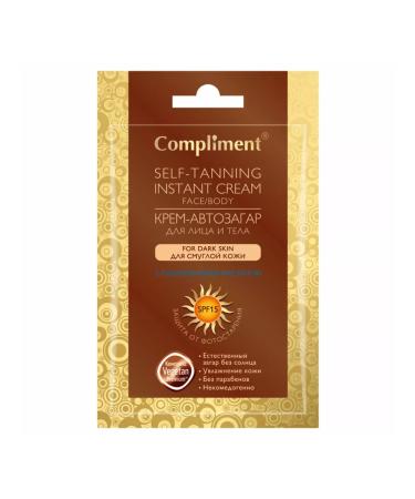 Compliment Auto -tan for the face and body cream is dark -skinned 15ml