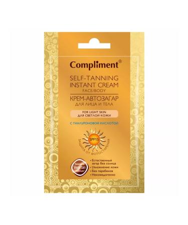 Compliment Auto -tanning face and body light cream with SPF 15+ 15 ml