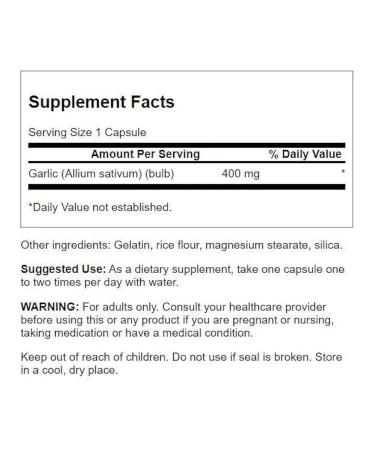 Nature's Way Swanson Garlic Full Spectrum Garlic Full Spectrum - Buy Online on GoSupps.com