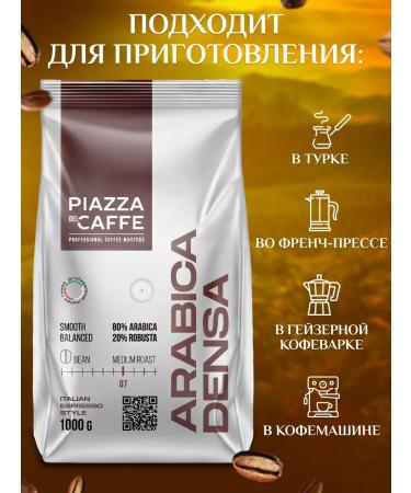 Piazza del Caffe Coffee in Arabica Densa 1 kg - Buy Online on GoSupps.com