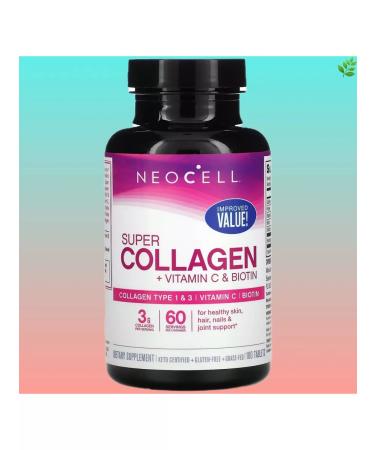 Neocell Super collagen + vitamin C and biotin 180 tablets