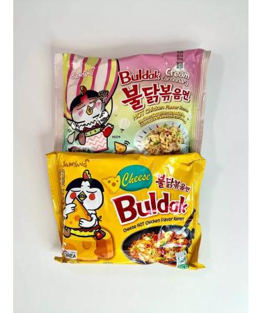 samyang Acute noodles Korean mix 2 pcs. Cheese and carbonar - Buy Online on GoSupps.com