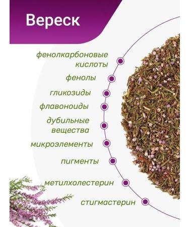 Herbs of the Crimean Mountains Heather flowers grass tea herbal collection phytochi for health - Buy Online on GoSupps.com
