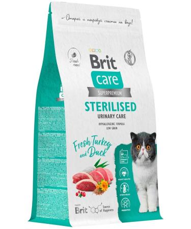 Brit Care Urinary food for sterilized cats turkey 1.5 kg - Buy Online on GoSupps.com