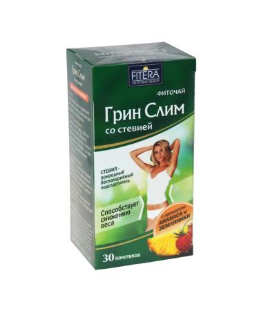 FITERA Phytochis Green Slim with Stevia (pineapple strawberries) 30f p - Buy Online on GoSupps.com