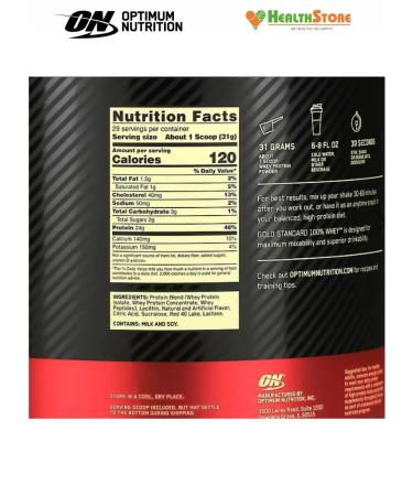 Optimum Nutrition Protein Gold Standard 100% Whey 909 g - tasty strawberries - Buy Online on GoSupps.com