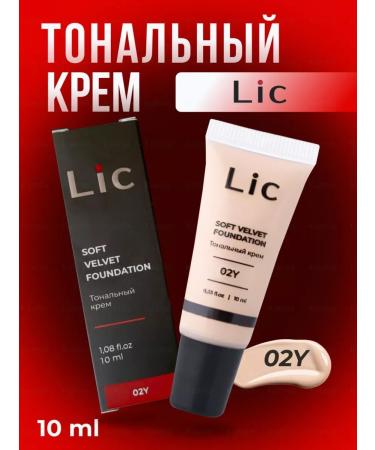 Lic Facial Tonal Cream Soft Velvet Foundation 02y 10ml