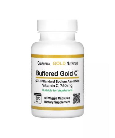 California Gold Nutrition Buffering vitamin C 750 mg 60 capsules