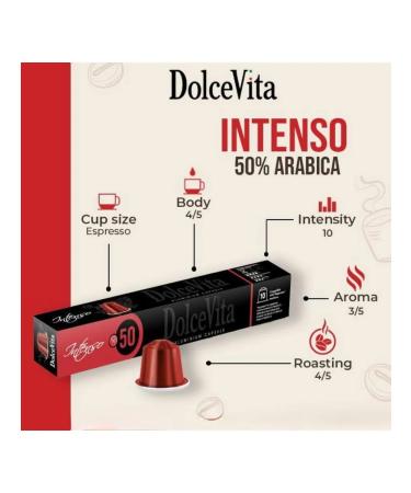 Nespresso DolceVita Coffee in Dolce Vita Intenso Aluminium 10 pcs - Buy Online on GoSupps.com