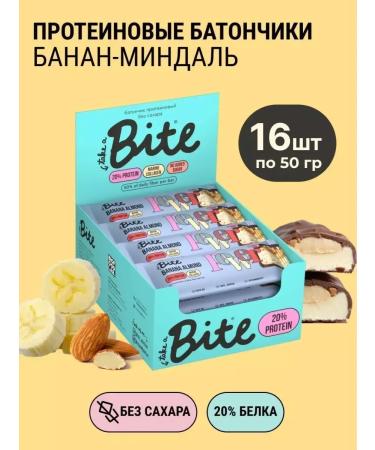 Bite Protein-bars without sugar banana-mindal 16 pcs