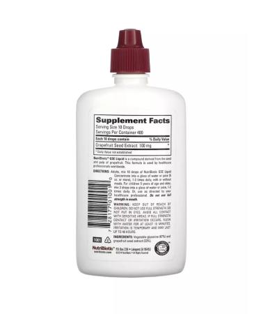 NutriBiotic GSE grapefruit seed extract liquid concentrate 118 ml - Buy Online on GoSupps.com