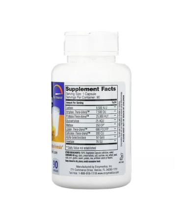 enzymedica Lacto enzymes for the assimilation of dairy products 90 capsules - Buy Online on GoSupps.com