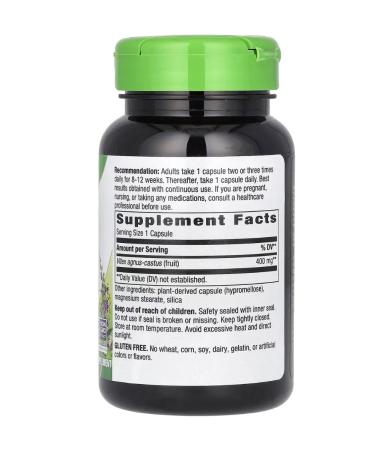 Nature's Way Vitex Vitex fruits 400 mg 100 capsules - Buy Online on GoSupps.com