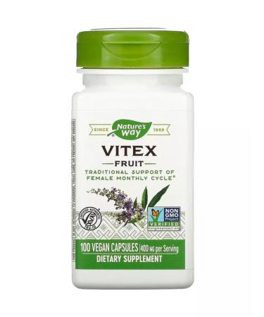 Nature's Way Vitex Vitex fruits 400 mg 100 capsules - Buy Online on GoSupps.com