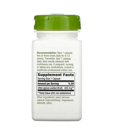 Nature's Way Vitex Vitex fruits 400 mg 100 capsules - Buy Online on GoSupps.com