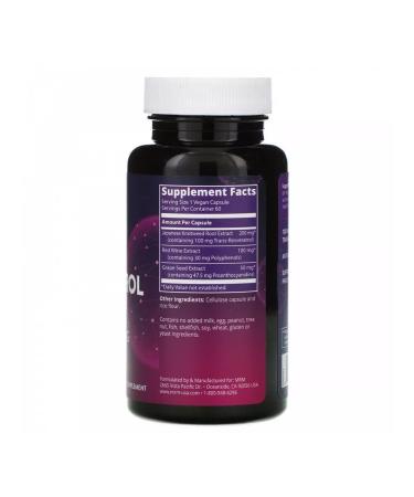 MRM Resveratrol resveratrol 60 capsules - Buy Online on GoSupps.com