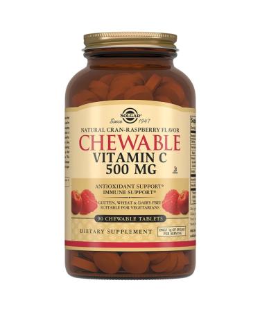 SOLGAR Vitamin C with raspberry taste 90 chewing tablets