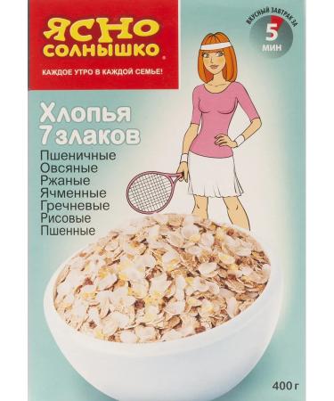 Clear Sunny Oat flakes 7 cereals requiring cooking 400g porridge