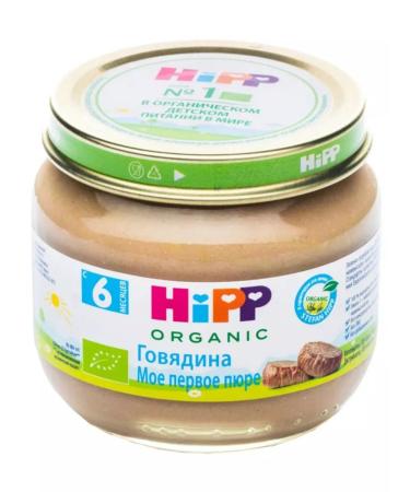 Hipp Beef puree from 6 months 6 pcs. 80g - Buy Online on GoSupps.com