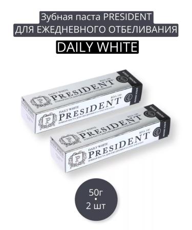 PRESIDENT Daily White 50 g of toothpaste 2pcs