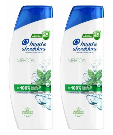 Head & Shoulders Hair shampoo against dandruff menthol 2 pcs 400 ml