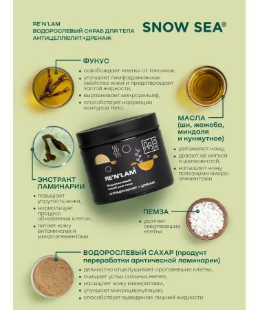 SNOW SEA Anti -cellulite+drainage of the Renlam 300g algae scrub. - Buy Online on GoSupps.com