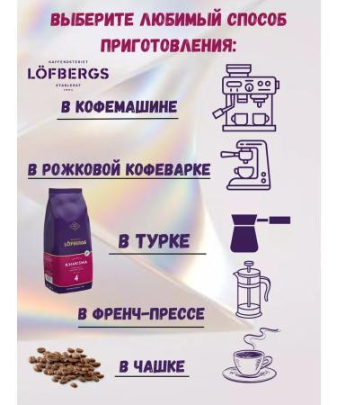 LOFBERGS Natural coffee in grains 1 kg of arabica 100 % kharisma - Buy Online on GoSupps.com