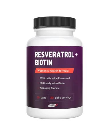 PROTEINCOMPANY Resveratrol biotin 30 capsules - Buy Online on GoSupps.com